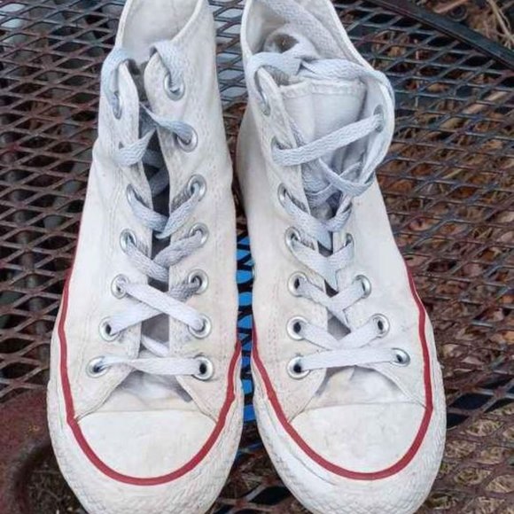 VINTAGE CONVERSE ALL STAR "CHUCK TAYLOR" HIGHTOPS UNISEX L6 M4 - Picture 1 of 10